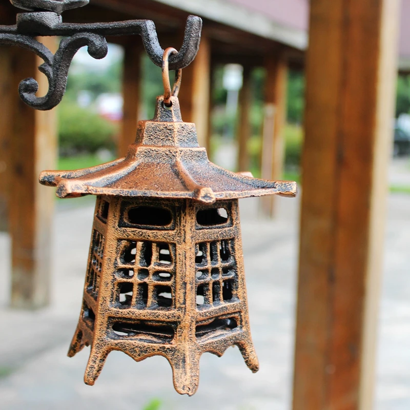 Candle Quotes - Vintage Hexagonal Lantern Iron Candlestick Courtyard