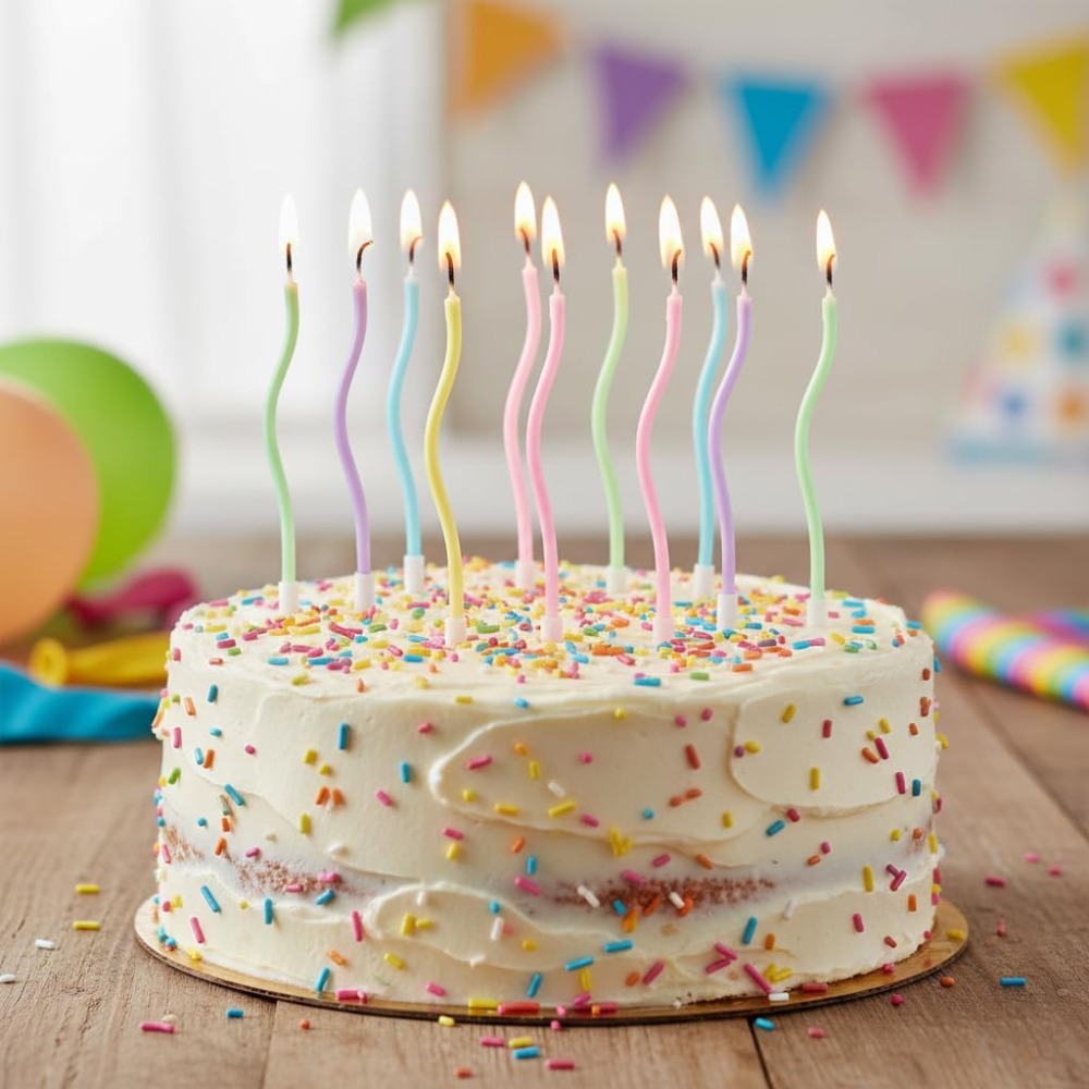 Rainbow Spiral Birthday Cake C - Supplies Of Candle recension och pris
