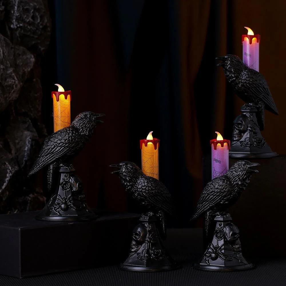 New Black Crow Statue Glowing  - Candle Supplies Europe recension och pris