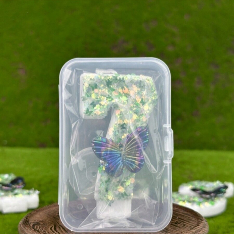 1Pc Green Sequins Number 0-9 B - Supplies Of Candle recension och pris