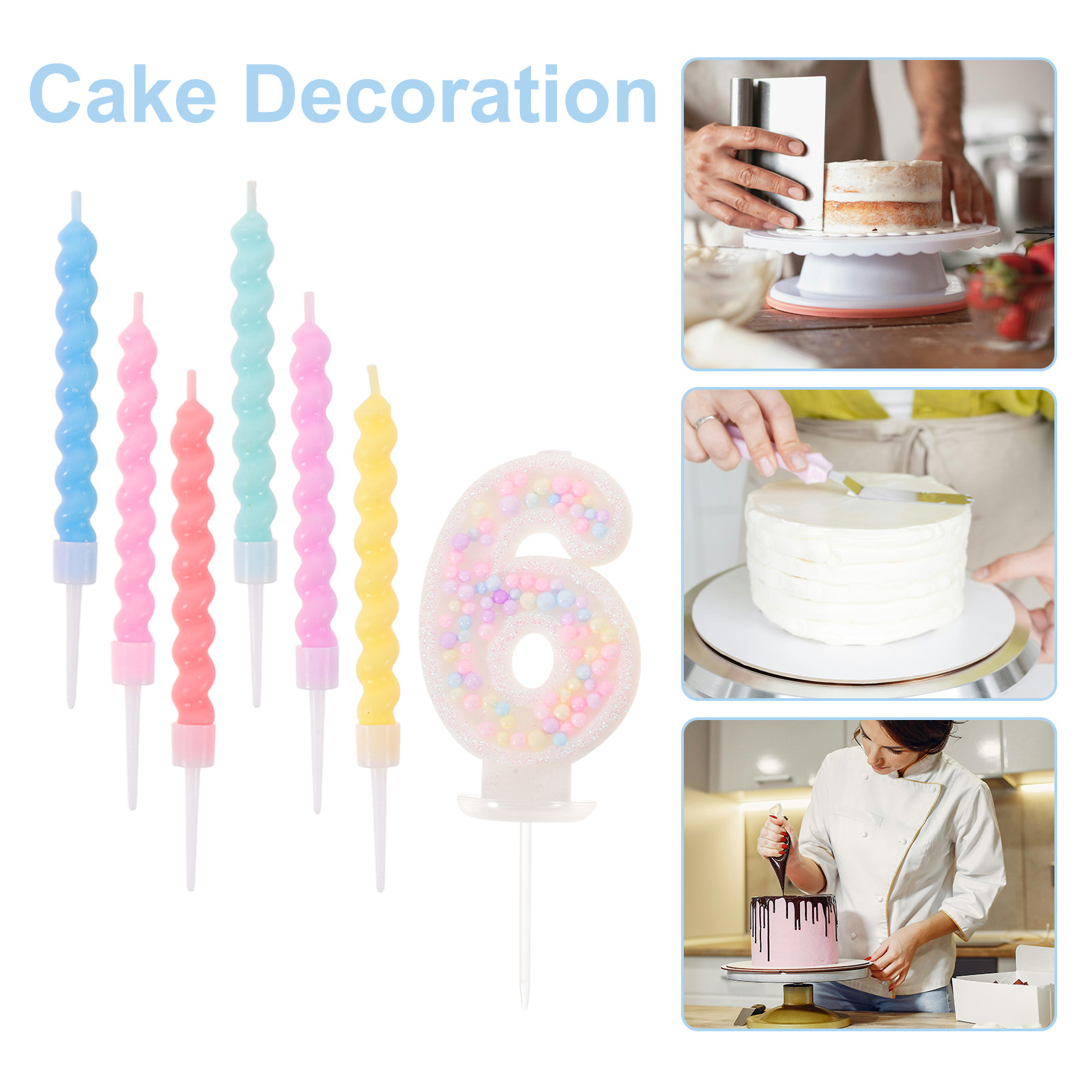 13Pcs Colorful Spiral Birthday - Supplies Of Candle recension och pris
