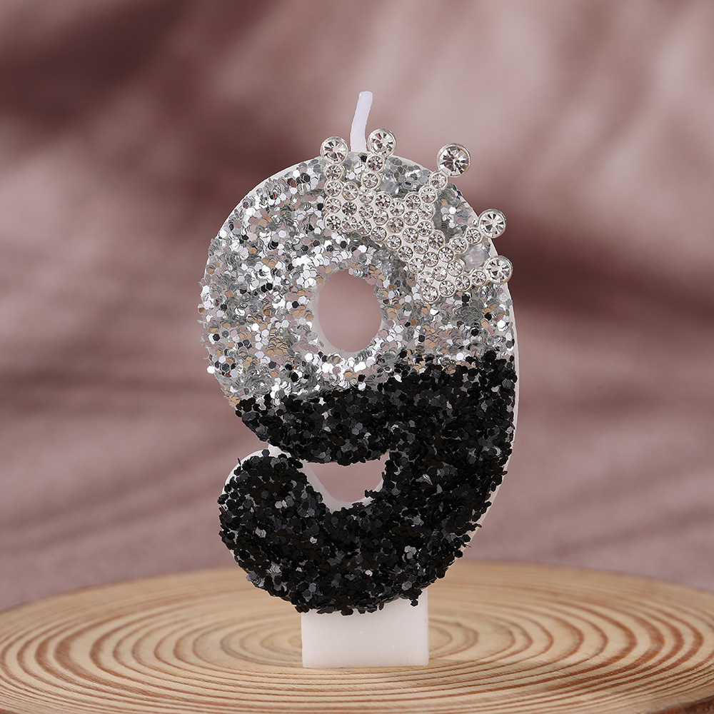 Black Silver Gradient Crown Ha - Supplies Of Candle recension och pris