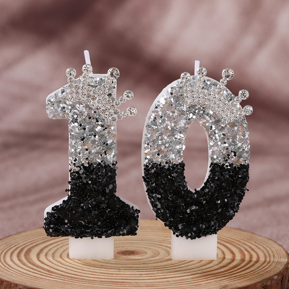 Black Silver Gradient Crown Ha - Supplies Of Candle recension och pris